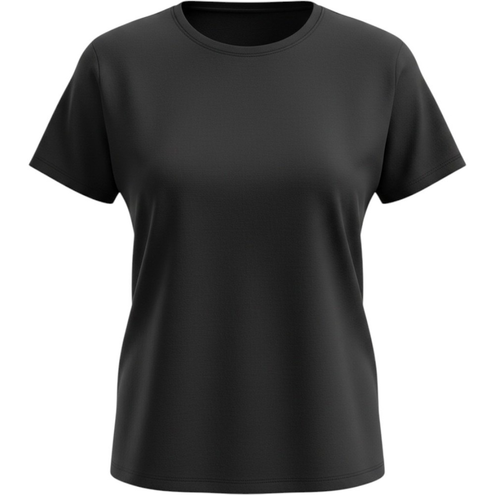 Adrienne Vittadini Womens Black Ponte Knit Short Sleeve Crew Neck T-Shirt L